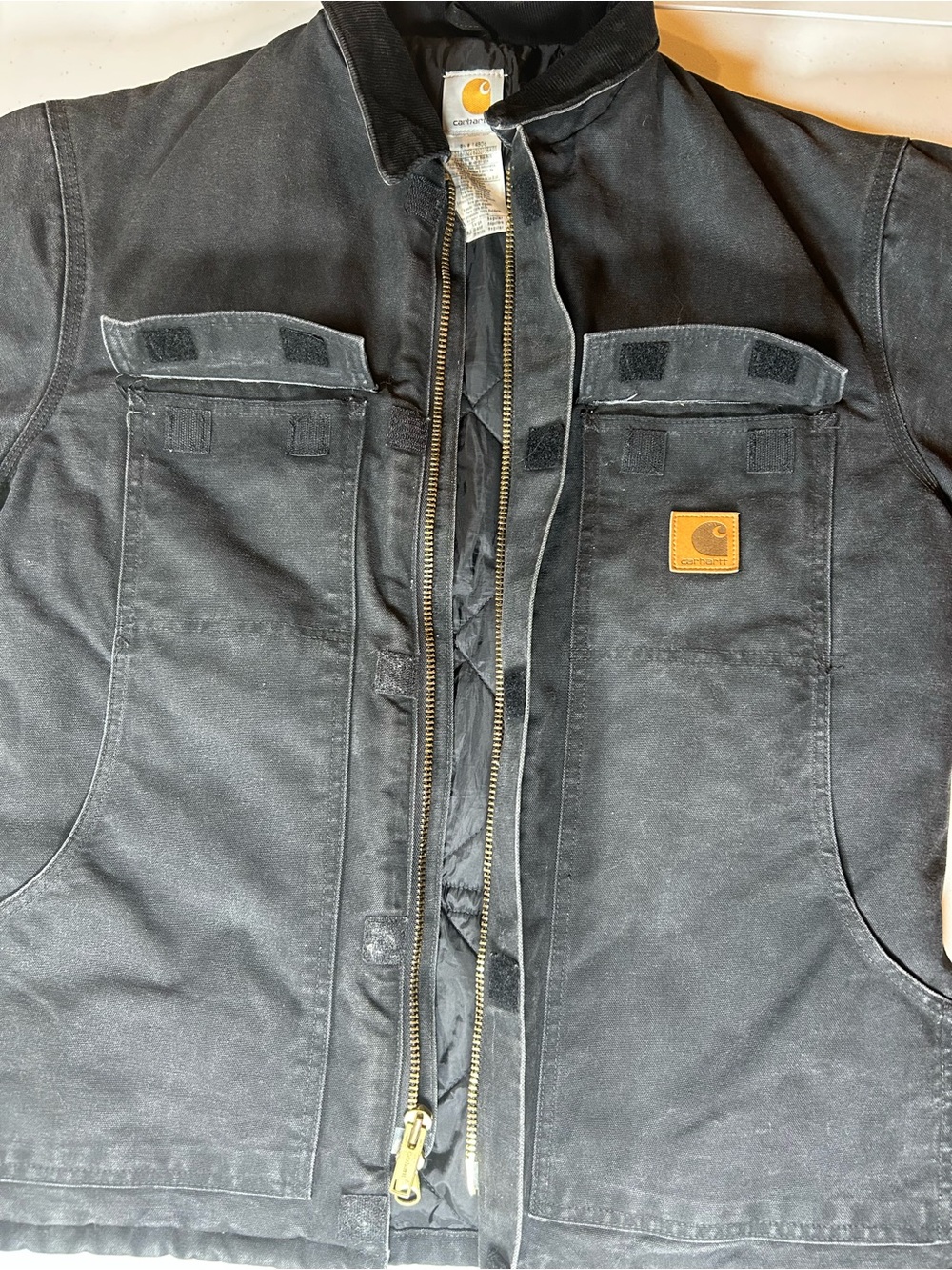 Vintage Carhartt C26 BLK Arctic Duck Traditional Coat Jacket Men's L Reg Black - Picture 6 of 11
